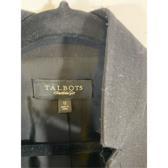 Talbots One Button Black Jacket Size 12 - Picture 4 of 8